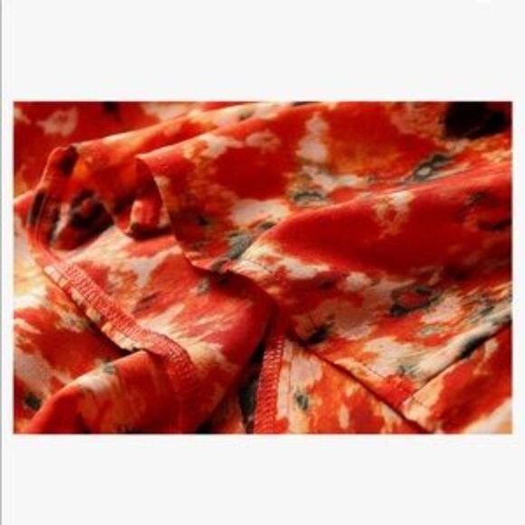 Autumn Fall Lake Floral Blouse Top - Picture 4 of 6